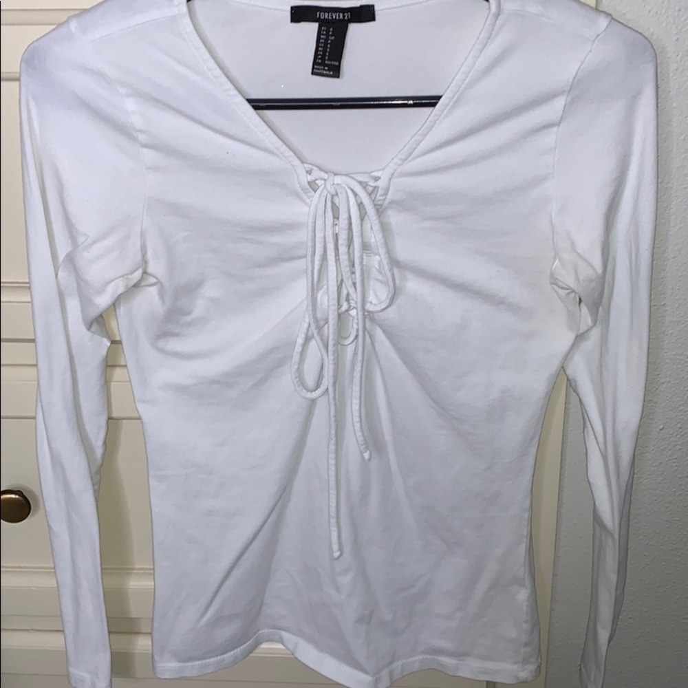 white long sleeve shirt